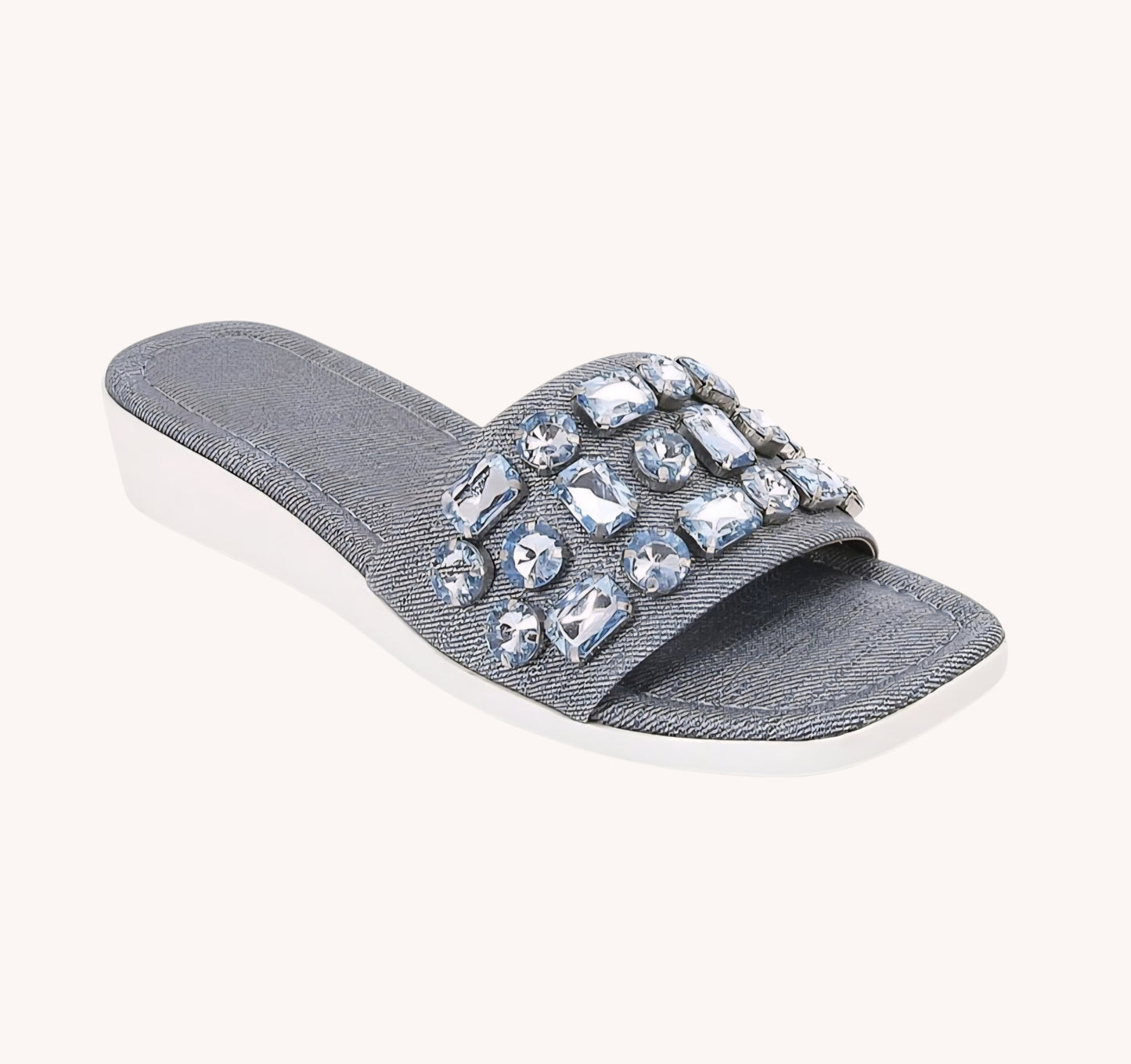 Celeste Crystal Wedge Slide