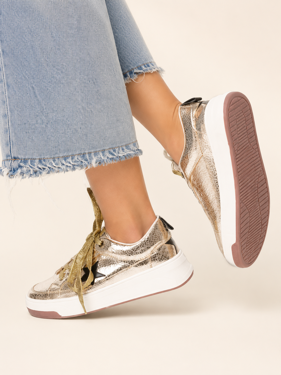 Golden Star Leather Sneakers