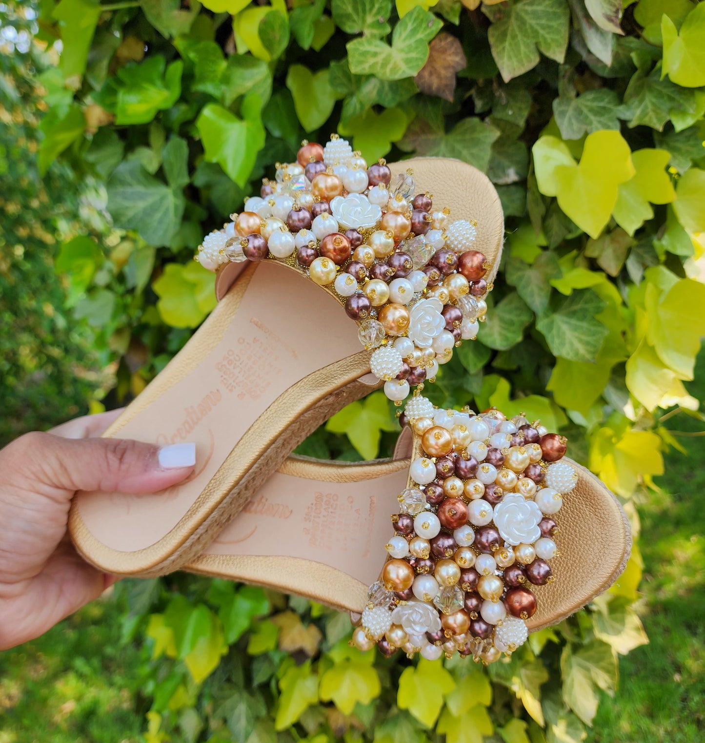 Embellished Flat Espadrille Sandals