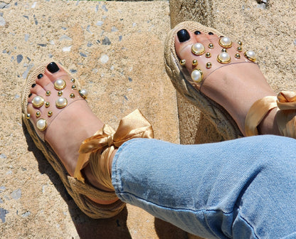 Clear Jute Sandals