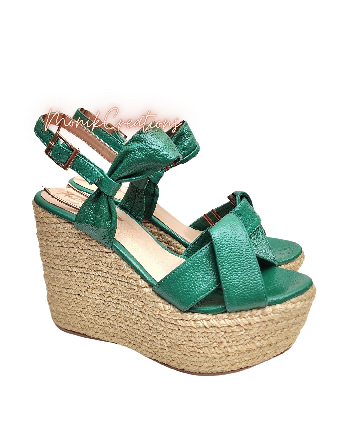 Sandalias Plataforma Piel &amp; Yute