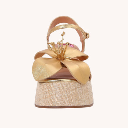 Amara Flower Wedge Sandal
