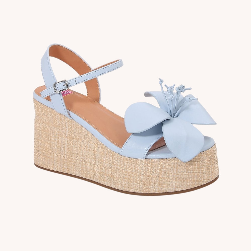 Amara Flower Wedge Sandal