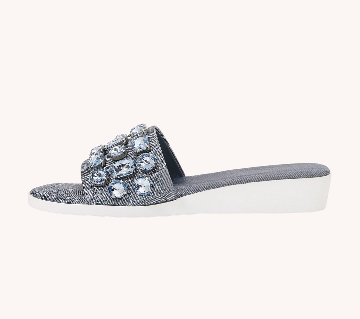 Celeste Crystal Wedge Slide