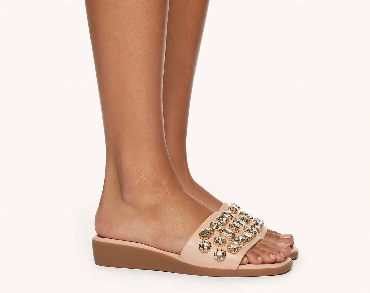 Celeste Crystal Wedge Slide