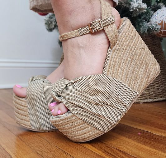 Keis Jute Wedge Sandals