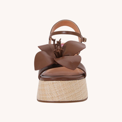 Amara Flower Wedge Sandal