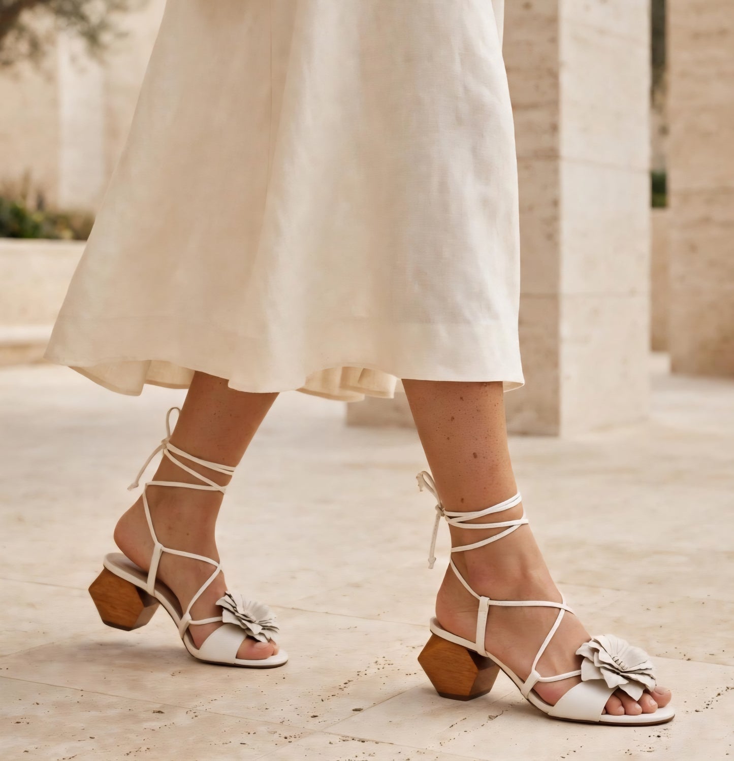 Isla Bloom Lace-Up Sandal